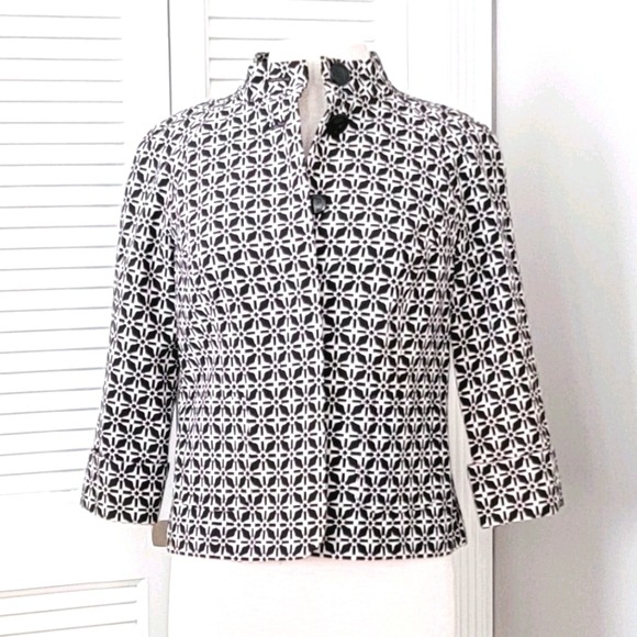 Charter Club High-Collar Cropped Jacket Blazer. - Picture 2 of 12